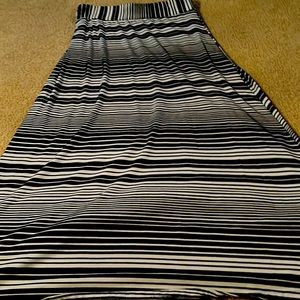 Black and White Maxi Skirt